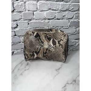 Cole Haan Faux Snake Skin Small Purse Makeup Bag 7" x 5"‎ x 3" ✅